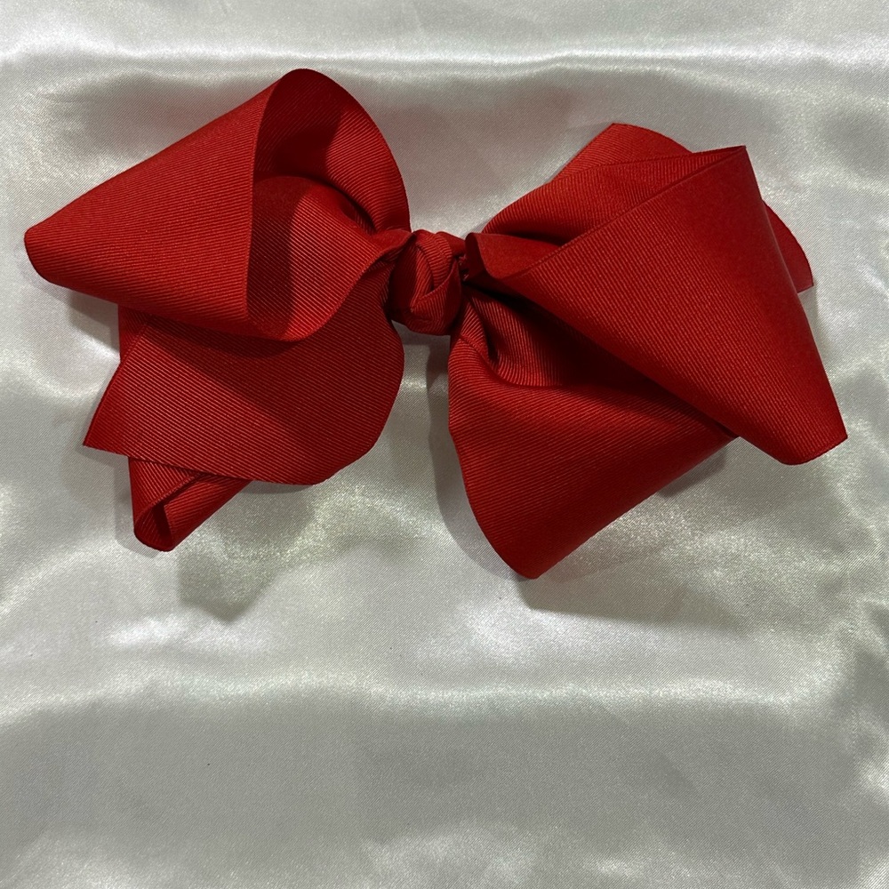 Large Red Grosgrain Hair Bow- bundle 2+ and save on shipping